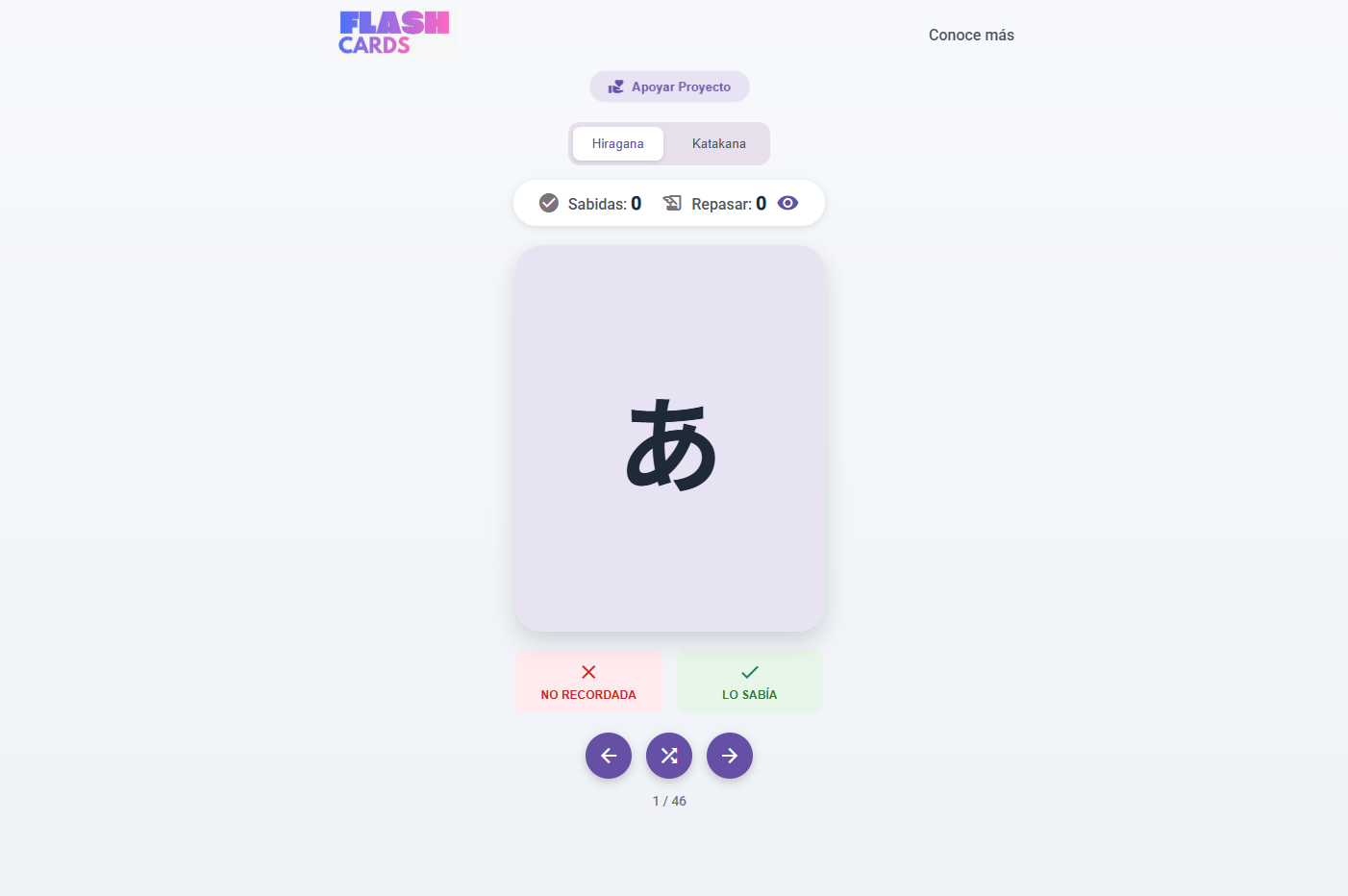Hiragana Learn App